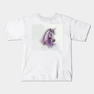 Unicorn Watercolour Painting Kids T-Shirt